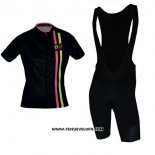 2017 Maillot Ciclismo Femme Biemme Noir Manches Courtes et Cuissard