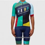 2017 Maillot Ciclismo MAAP Bleu et Azur Manches Courtes et Cuissard