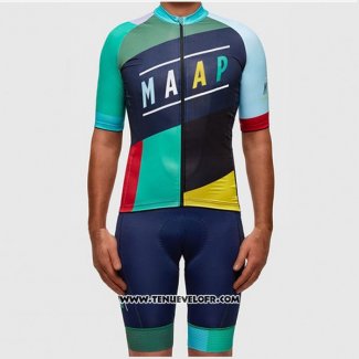 2017 Maillot Ciclismo MAAP Bleu et Azur Manches Courtes et Cuissard