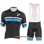 2017 Maillot Ciclismo Pinarello Noir et Bleu Manches Courtes et Cuissard