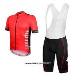 2017 Maillot Ciclismo RH+ Rouge Manches Courtes et Cuissard
