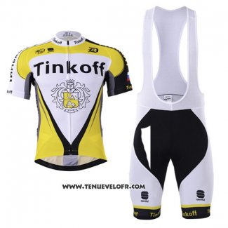 2017 Maillot Ciclismo Tinkoff Jaune Manches Courtes et Cuissard