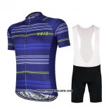 2017 Maillot Ciclismo Vold Bleu Manches Courtes et Cuissard