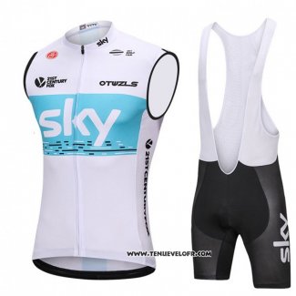 2018 Gilet Coupe-vent Sky Blanc et Bleu