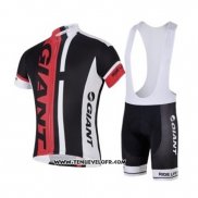 2018 Maillot Ciclismo Giant Noir Rouge Manches Courtes et Cuissard