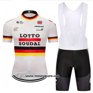 2018 Maillot Ciclismo Lotto Soudal Champion Allemagne Manches Courtes et Cuissard