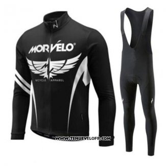 2018 Maillot Ciclismo Morvelo Noir Blanc Manches Courtes et Cuissard