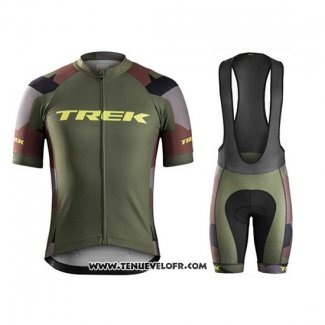 2018 Maillot Ciclismo Trek Camouflage Manches Courtes et Cuissard