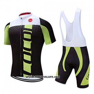 2019 Maillot Ciclismo Coconut Ropamo Noir Vert Manches Courtes et Cuissard