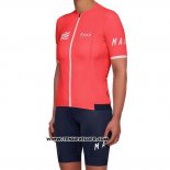 2019 Maillot Ciclismo Femme MAAP Rouge Manches Courtes et Cuissard