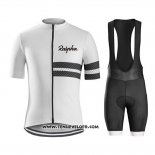 2019 Maillot Ciclismo Rapha Blanc Noir Manches Courtes et Cuissard