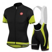 2020 Maillot Ciclismo Castelli Noir Vert Rouge Manches Courtes et Cuissard