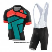 2020 Maillot Ciclismo Orbea Noir Orange Vert Manches Courtes et Cuissard