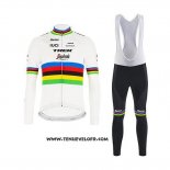 2020 Maillot Ciclismo UCI Mondo Champion Trek Segafredo Manches Longues et Cuissard