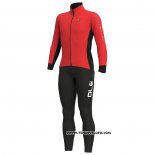 2020 Maillot Cyclisme ALE Rouge Manches Longues et Cuissard