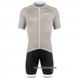 2020 Maillot Cyclisme De Marchi Lumiere Gris Manches Courtes et Cuissard