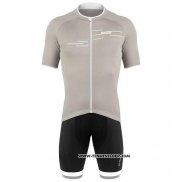 2020 Maillot Cyclisme De Marchi Lumiere Gris Manches Courtes et Cuissard