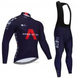 2021 Maillot Cyclisme Ineos Grenadiers Fonce Bleu Manches Longues et Cuissard