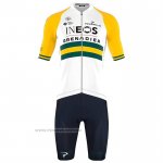 2023 Maillot Cyclisme Ineos Grenadiers Jaune Manches Courtes Et Cuissard