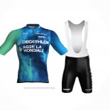 2024 Maillot Cyclisme Ag2r La Mondiale Profond Bleu Manches Courtes Et Cuissard