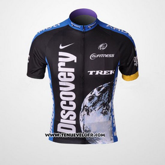 2007 Maillot Ciclismo Trek Noir et Bleu Manches Courtes et Cuissard