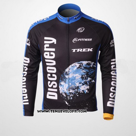 2007 Maillot Ciclismo Trek Noir et Bleu Manches Longues et Cuissard