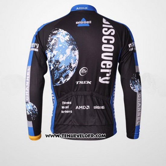 2007 Maillot Ciclismo Trek Noir et Bleu Manches Longues et Cuissard