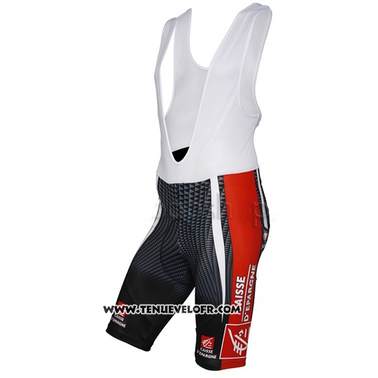 2010 Maillot Ciclismo Caisse d'epargne Noir et Blanc Manches Courtes et Cuissard