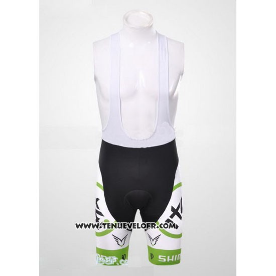 2012 Maillot Ciclismo 1t4i Blanc et Vert Manches Courtes et Cuissard