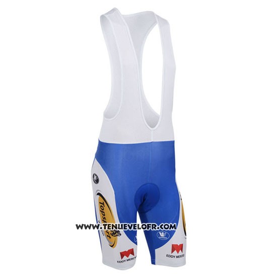 2013 Maillot Ciclismo Topsport Blanc et Azur Manches Courtes et Cuissard