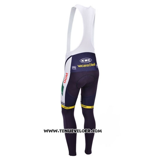 2013 Maillot Ciclismo Vacansoleil Jaune et Bleu Manches Longues et Cuissard