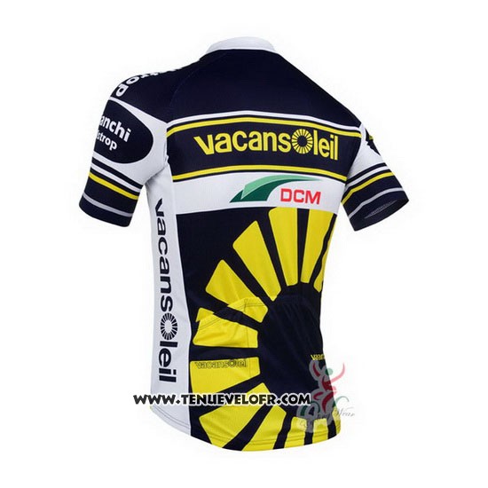 2013 Maillot Ciclismo Vacansoleil Jaune et Noir Manches Courtes et Cuissard