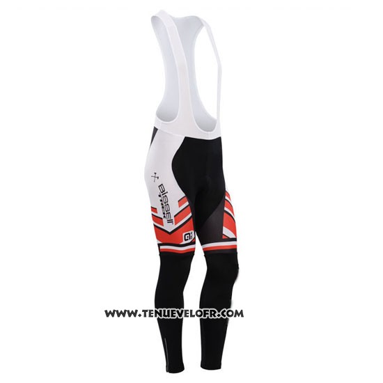 2014 Maillot Ciclismo Bissell Blanc et Rouge Manches Longues et Cuissard