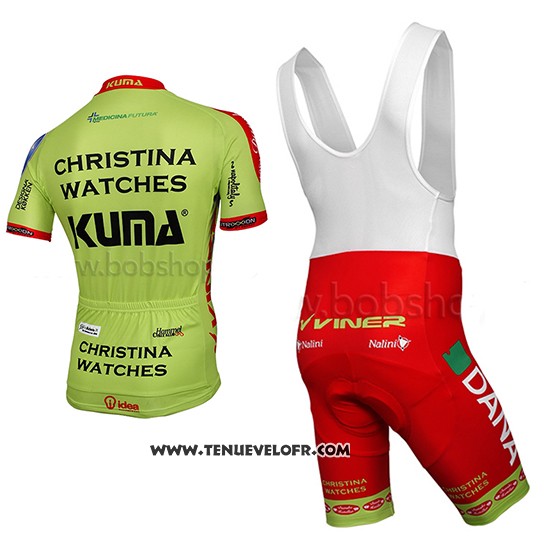 2014 Maillot Ciclismo Christina Watches Onfone Vert Manches Courtes et Cuissard