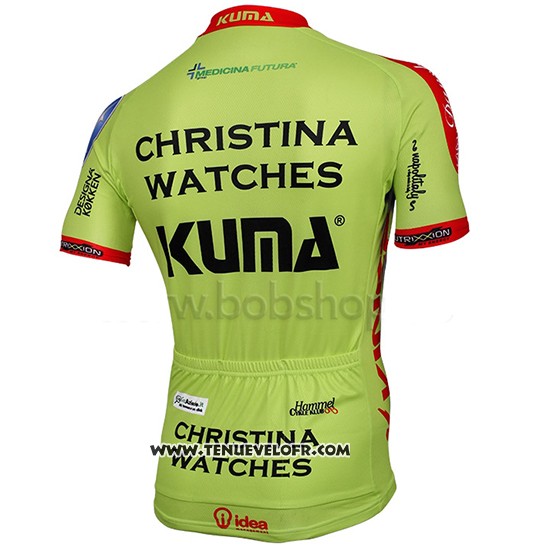 2014 Maillot Ciclismo Christina Watches Onfone Vert Manches Courtes et Cuissard