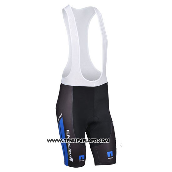 2014 Maillot Ciclismo Netapp Noir et Bleu Manches Courtes et Cuissard