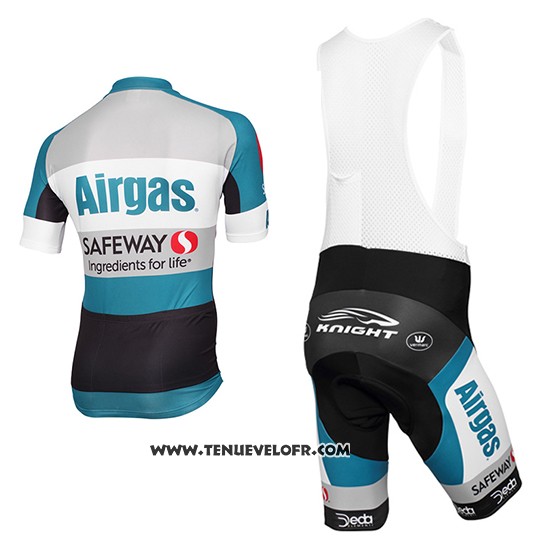 2015 Maillot Ciclismo D3 Devo Airgas Bleu et Noir Manches Courtes et Cuissard