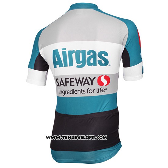 2015 Maillot Ciclismo D3 Devo Airgas Bleu et Noir Manches Courtes et Cuissard