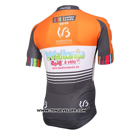 2016 Maillot Ciclismo Color Code Orange Manches Courtes et Cuissard