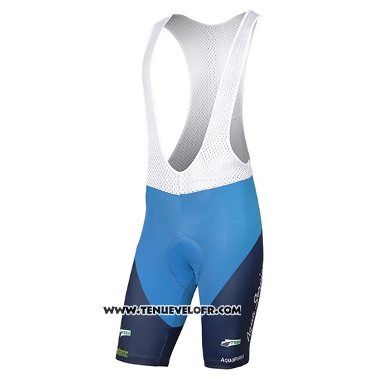 2017 Maillot Ciclismo Ago Aqua Service Bleu Manches Courtes et Cuissard