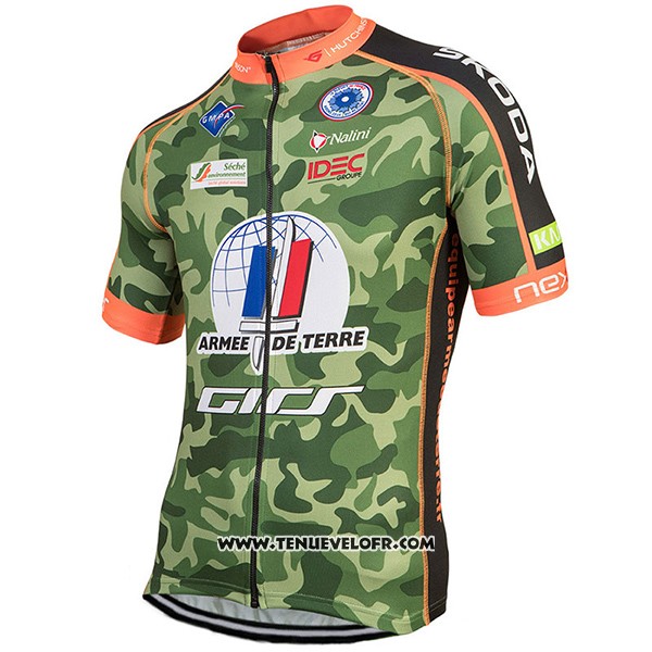2017 Maillot Ciclismo Armee DE Terre Camouflage Manches Courtes et Cuissard