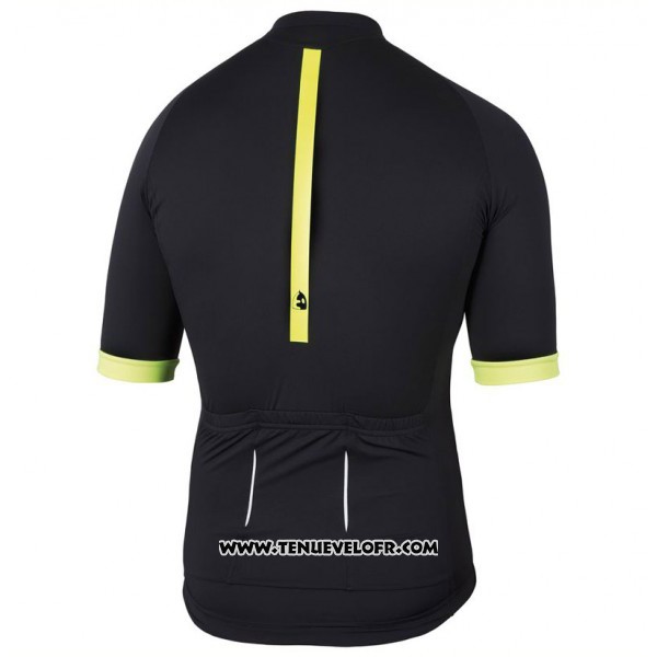 2017 Maillot Ciclismo Etxeondo Entzun Noir et Jaune Manches Courtes et Cuissard