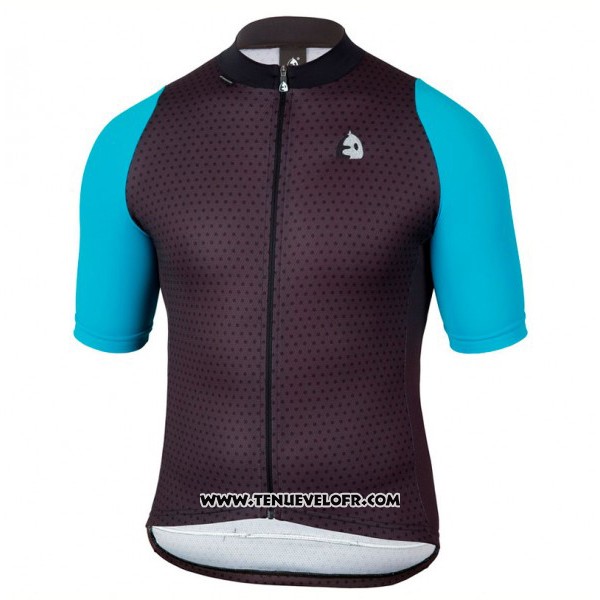 2017 Maillot Ciclismo Etxeondo Neo Noir et Bleu Manches Courtes et Cuissard