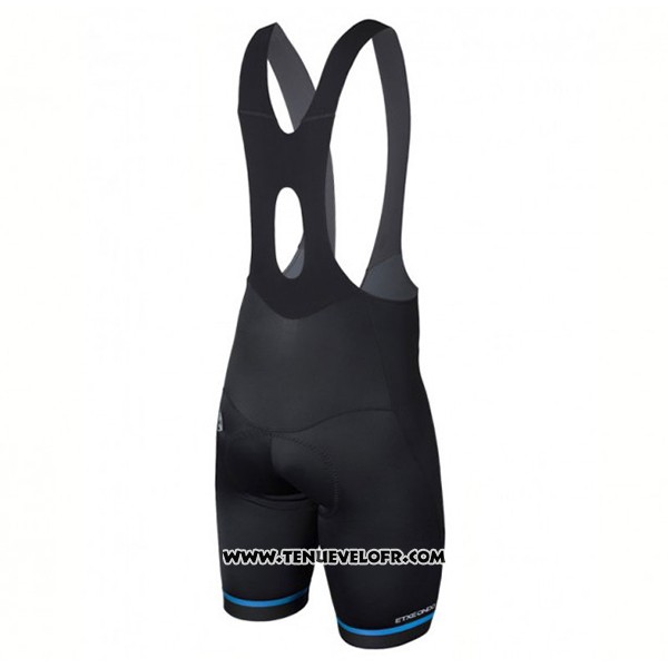 2017 Maillot Ciclismo Etxeondo Neo Noir et Bleu Manches Courtes et Cuissard