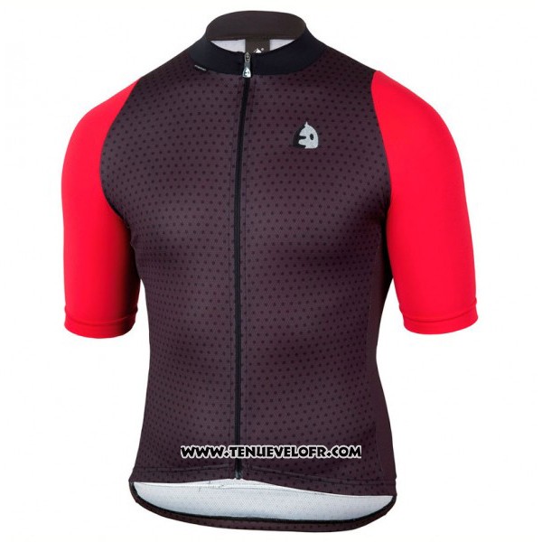 2017 Maillot Ciclismo Etxeondo Neo Noir et Rouge Manches Courtes et Cuissard
