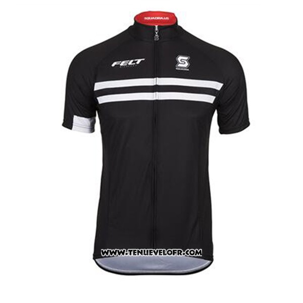 2017 Maillot Ciclismo Felt Noir et Blanc Manches Courtes et Cuissard