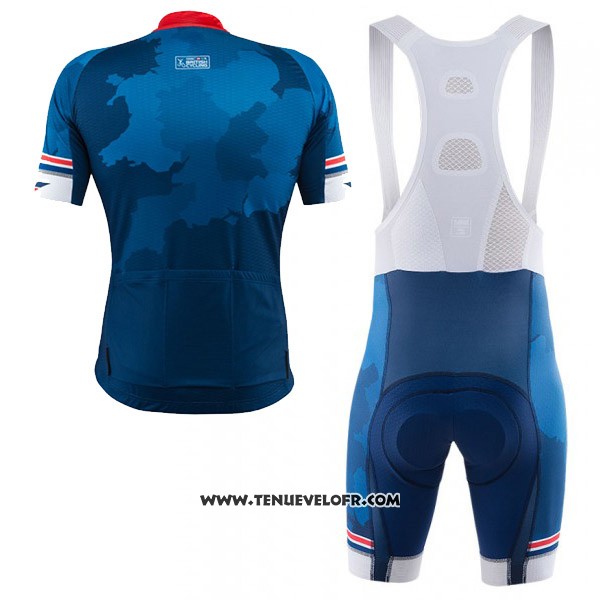 2017 Maillot Ciclismo Kalas HSBC GB Bleu Manches Courtes et Cuissard