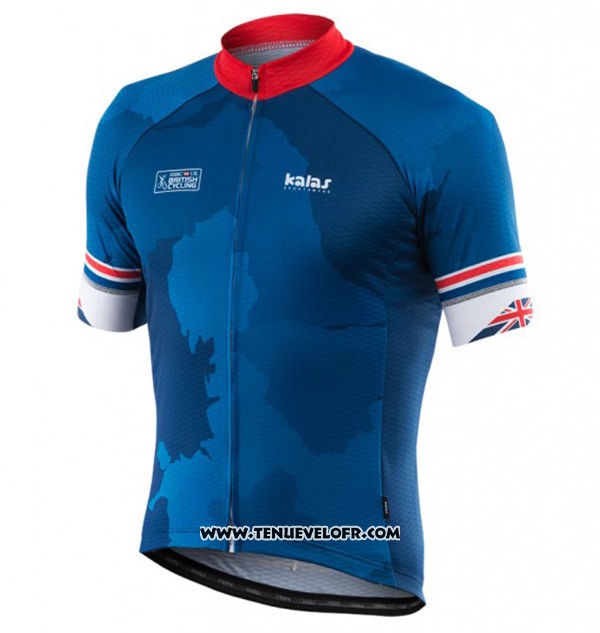 2017 Maillot Ciclismo Kalas HSBC GB Bleu Manches Courtes et Cuissard
