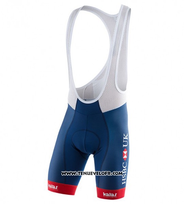 2017 Maillot Ciclismo Kalas HSBC GB Bleu et Blanc Manches Courtes et Cuissard