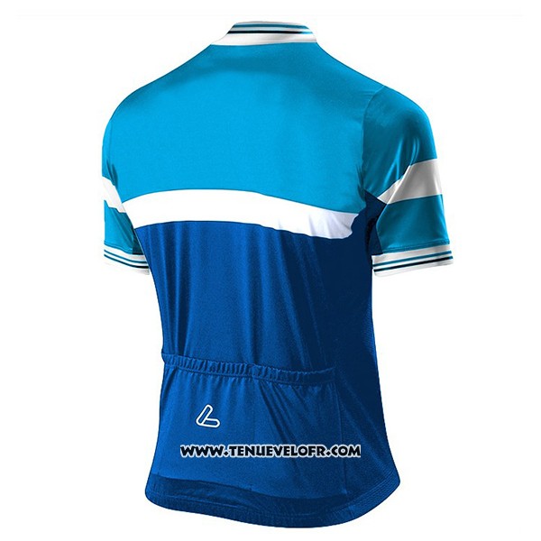 2017 Maillot Ciclismo Loffler Bleu et Bleu Clair Manches Courtes et Cuissard